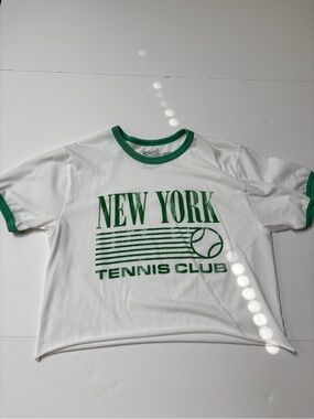 The Original Retro Brand - White & Green 'New York Tennis Club' Tee